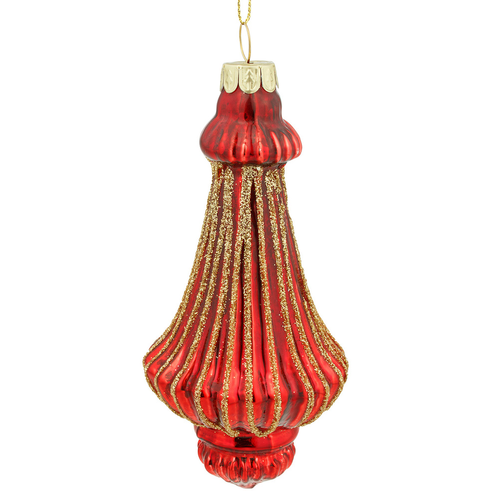 Glass christmas decoration, Red